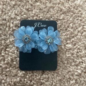 J. Crew NWT Full Bloom Bright Atlantic Flower Earrings